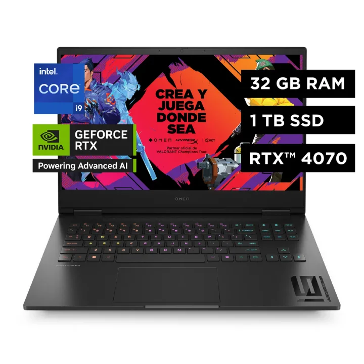 Notebook HP Gamer Omen 16-wf0008la Intel Core i9 32gb Ram 1tb Ssd RTX4070 8GB Windows 11 Home