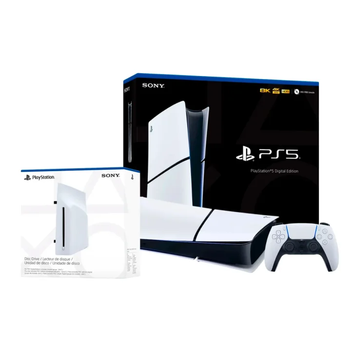 Playstation 5 Slim Edición Digital + Unidad de disco externa
