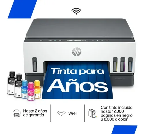 Impresora Multifuncional HP Smart Tank 720 Tinta Continua Color Wi-Fi Smart App Dúplex