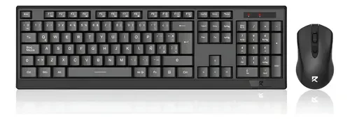 Kit de teclado y mouse gamer inalámbrico Redragon BS-8343A Español de color negro