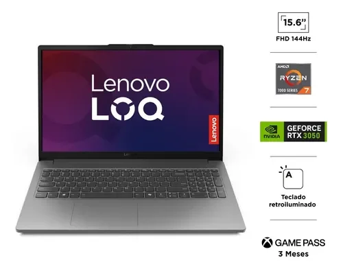 Loqe Gen 10 Ryzen 7 7735hs 16g 512g 15.6 144hz Rtx 3050 6g Luna Grey
