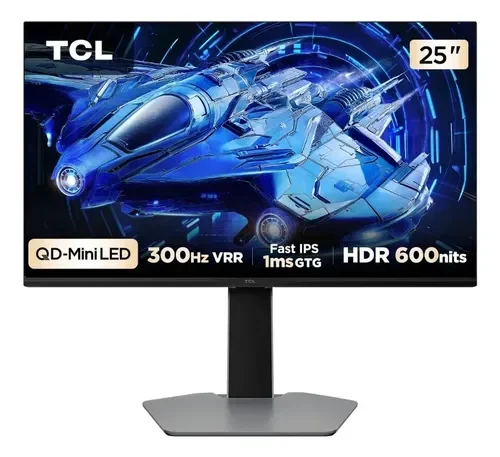 Monitor Gamer Tcl 25 G64 Fhd 300hz Qd-mini Led Gris