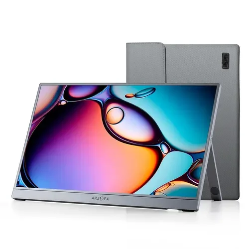 Monitor Portátil Gamer 180hz 16.1' 2.5k Arzopa + Funda Gris