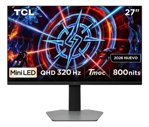 Monitor Gamer Tcl Mini Led 27p2a Pro Qhd 320hz Gris